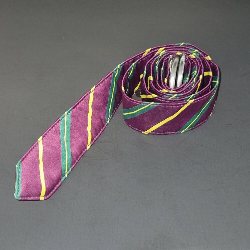 LL Bean Purple Striped Belt Polyester